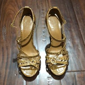 Brown Tory Burch heels
